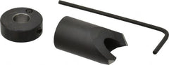 Vernon - 1/2" Cutter Diam, Letter D Drill Compatibility, 1/4" Collar Thickness, Adjustable Depth Drill Countersink - Eagle Tool & Supply