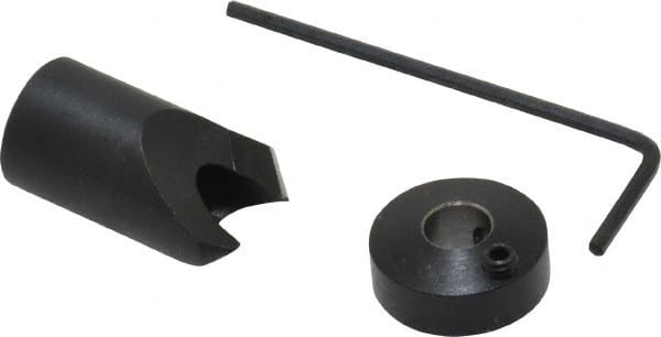 Vernon - 1/2" Cutter Diam, 15/64" Drill Compatibility, 1/4" Collar Thickness, Adjustable Depth Drill Countersink - Eagle Tool & Supply