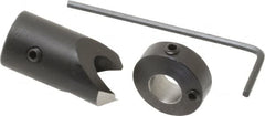 Vernon - 1/2" Cutter Diam, 9/32" Drill Compatibility, 1/4" Collar Thickness, Adjustable Depth Drill Countersink - Eagle Tool & Supply