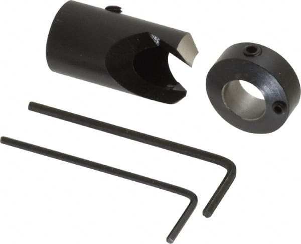 Vernon - 5/8" Cutter Diam, 3/8" Drill Compatibility, 5/16" Collar Thickness, Adjustable Depth Drill Countersink - Eagle Tool & Supply