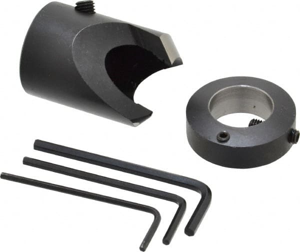 Vernon - 1-3/16" Cutter Diam, 3/4" Drill Compatibility, 7/16" Collar Thickness, Adjustable Depth Drill Countersink - Eagle Tool & Supply