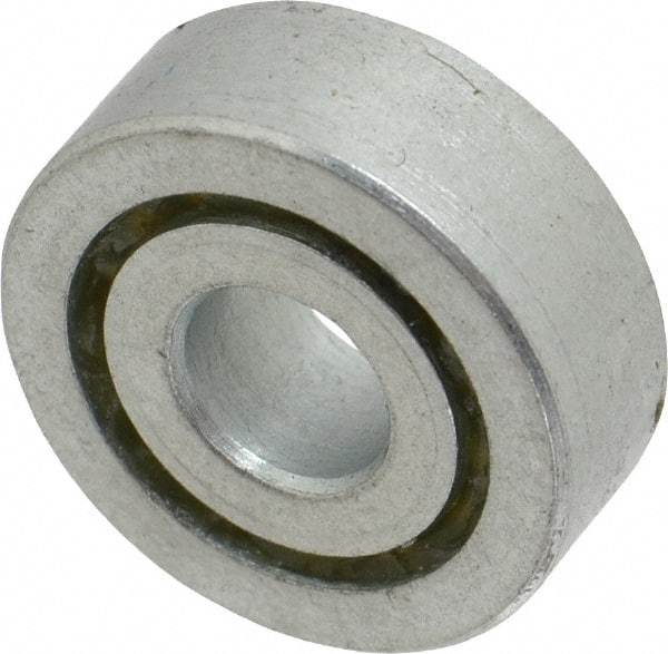Value Collection - 3/8" Bore Diam, 1-1/16" OD, Open Unground Full Complement Radial Ball Bearing - 3/8" Wide, 1 Row, Round Bore, 484 Lb Dynamic Capacity - Eagle Tool & Supply