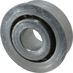 Value Collection - 3/8" Bore Diam, 1-1/16" OD, Open Unground Full Complement Radial Ball Bearing - With Flange, 1 Row, Round Bore, 509 Lb Dynamic Capacity - Eagle Tool & Supply