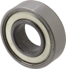 Value Collection - 3/4" Bore Diam, 1-5/8" OD, Double Shield Unground Retainer Type Radial Ball Bearing - 1/2" Wide, 1 Row, Round Bore, 1,171 Lb Dynamic Capacity - Eagle Tool & Supply