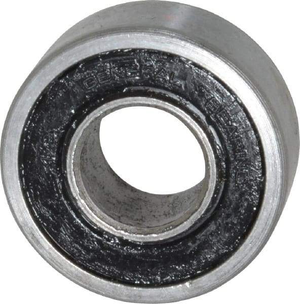 Value Collection - 3/8" Bore Diam, 7/8" OD, Double Seal Unground Retainer Type Radial Ball Bearing - 11/32" Wide, 1 Row, Round Bore, 450 Lb Dynamic Capacity - Eagle Tool & Supply