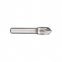 SGS - 1" Head Diam, 1/2" Shank Diam, 6 Flute 60° Solid Carbide Countersink - Eagle Tool & Supply