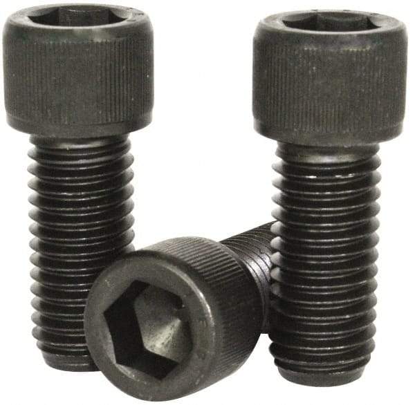 Value Collection - #4-40 UNC Hex Socket Drive, Socket Cap Screw - Alloy Steel, Black Oxide Finish, Fully Threaded, 1/2" Length Under Head - Eagle Tool & Supply
