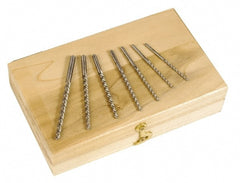Alvord Polk - #7 to #0 Pin, 0.0497 to 0.1287" Diam, 0.0497 to 0.1287" Small End, Straight Shank, Taper Pin Reamer Set - Eagle Tool & Supply