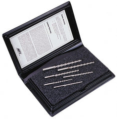 Alvord Polk - #0 to #5 Pin, 0.1287 to 0.2409" Diam, 0.1287 to 0.2409" Small End, Straight Shank, Taper Pin Reamer Set - Eagle Tool & Supply