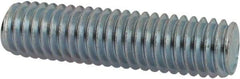Value Collection - 3/8-16 1-1/2" OAL Fully Threaded Stud - Carbon Steel, Zinc-Plated Finish - Eagle Tool & Supply