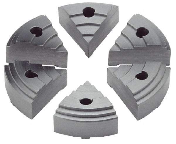 Value Collection - 2.16" Chuck Capacity, JF Attachment, Round Soft Lathe Chuck Jaw - 6 Jaws, Steel - Eagle Tool & Supply