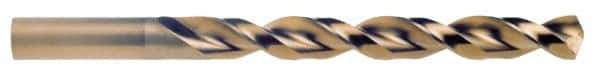 Cleveland - #4 135° Cobalt Jobber Drill - TiCN Finish, Right Hand Cut, Parabolic Flute, Straight Shank, 3-3/4" OAL, Standard Point - Eagle Tool & Supply