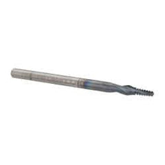 Accupro - #6-32 UNC, 0.085" Cutting Diam, 2 Flute, Solid Carbide Helical Flute Thread Mill - Internal Thread, 7/32" LOC, 2" OAL, 1/8" Shank Diam - Eagle Tool & Supply