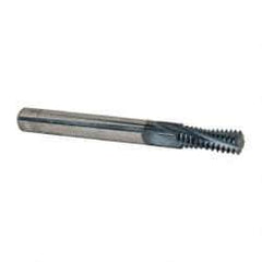 Accupro - 3/8-16 UNC, 0.3" Cutting Diam, 4 Flute, Solid Carbide Helical Flute Thread Mill - Internal Thread, 3/4" LOC, 3" OAL, 5/16" Shank Diam - Eagle Tool & Supply