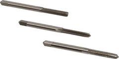 Hertel - #10-32 UNF, 4 Flute, Bottoming, Plug & Taper, Bright Finish, High Speed Steel Tap Set - 2-3/8" OAL, 2B/3B Class of Fit - Eagle Tool & Supply
