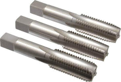 Hertel - M24x3.00 Metric Coarse, 4 Flute, Bottoming, Plug & Taper, Bright Finish, High Speed Steel Tap Set - 4-29/32" OAL, 6H Class of Fit - Eagle Tool & Supply