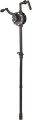PRO-LUBE - 6 GPM, Polypropylene Hand Operated Rotary Pump - For 15 to 55 Gal Drums, For Detergents, Dispenses Petroleum Based Media & Variety of Other Fluids Such as Antifreeze, Glycerin & Windshield Fluids - Eagle Tool & Supply