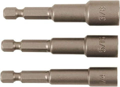 Wiha - 1/4" Drive, Nut Setter Screwdriver Bit - 2-1/2" OAL - Eagle Tool & Supply