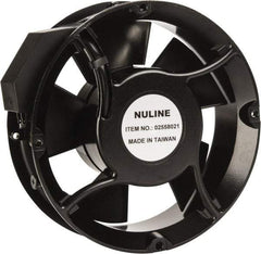 Value Collection - 230 Volts, AC, 235 CFM, Round Tube Axial Fan - 0.15 Amp Rating, 2,850 to 3,350 RPM, 6.7" High x 6.7" Wide x 2" Deep - Eagle Tool & Supply