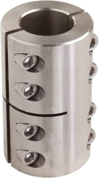 Climax Metal Products - 1-3/4" Inside x 3-1/8" Outside Diam, Two Piece Rigid Coupling without Keyway - 4-1/2" Long - Eagle Tool & Supply