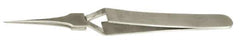 Value Collection - 4-11/32" OAL N4 Reverse Action Tweezers - Long Fine Point - Eagle Tool & Supply
