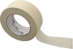 3M - 2" Wide x 60 Yd Long Tan Paper Masking Tape - Series 2214, 5.4 mil Thick, 23 In/Lb Tensile Strength - Eagle Tool & Supply