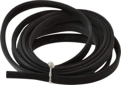 Techflex - Black Braided Expandable Cable Sleeve - 10' Coil Length, -103 to 257°F - Eagle Tool & Supply