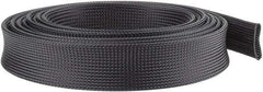 Techflex - Black Braided Expandable Cable Sleeve - 10' Coil Length, -103 to 257°F - Eagle Tool & Supply