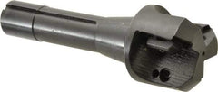 APT - 45° Lead Angle, 2" Max Cut Diam, 2" Min Cut Diam, 0.4063" Max Depth of Cut, Indexable Chamfer and Angle End Mill - 3 Inserts, SPG, SPU Insert Style, 5" OAL, Taper Shank - Eagle Tool & Supply