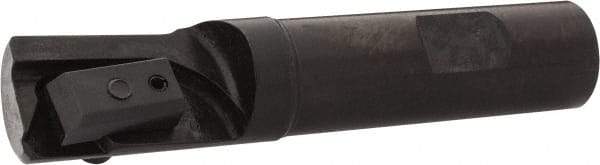 APT - 7/8" Cut Diam, 0.65" Max Depth of Cut, 3/4" Shank Diam, 3-7/8" OAL, Indexable Square Shoulder End Mill - TPC 32..., TPG 32., TPU 32. Inserts, Weldon Shank, 90° Lead Angle, Series Tri-Dex - Eagle Tool & Supply