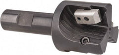 APT - 1-3/4" Cut Diam, 0.65" Max Depth of Cut, 3/4" Shank Diam, 3-7/8" OAL, Indexable Square Shoulder End Mill - TPC 32..., TPG 32., TPU 32. Inserts, Weldon Shank, 90° Lead Angle, Series Tri-Dex - Eagle Tool & Supply