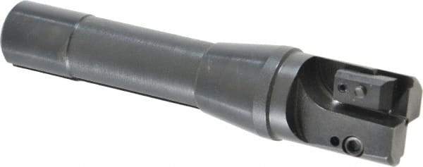 APT - 1-1/4" Cut Diam, 0.65" Max Depth of Cut, 5-7/8" OAL, Indexable Square Shoulder End Mill - TPC 32..., TPG 32., TPU 32. Inserts, R8 90° Lead Angle, Series Tri-Dex - Eagle Tool & Supply