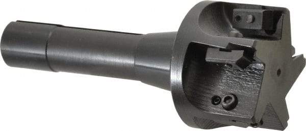APT - 2-1/2" Cut Diam, 0.65" Max Depth of Cut, 5-7/8" OAL, Indexable Square Shoulder End Mill - TPC 32..., TPG 32., TPU 32. Inserts, R8 90° Lead Angle, Series Tri-Dex - Eagle Tool & Supply
