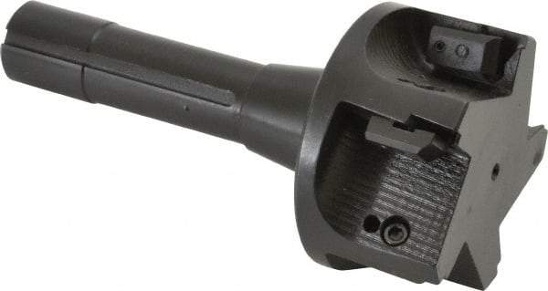 APT - 3" Cut Diam, 0.65" Max Depth of Cut, 5-7/8" OAL, Indexable Square Shoulder End Mill - TPC 32..., TPG 32., TPU 32. Inserts, R8 90° Lead Angle, Series Tri-Dex - Eagle Tool & Supply