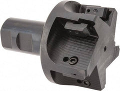 APT - 3" Cut Diam, 0.65" Max Depth of Cut, 1-1/4" Shank Diam, 3-7/8" OAL, Indexable Square Shoulder End Mill - TPC 32..., TPG 32., TPU 32. Inserts, Weldon Shank, 90° Lead Angle, Series Tri-Dex - Eagle Tool & Supply