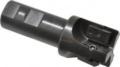 APT - 1-1/2" Cut Diam, 0.65" Max Depth of Cut, 1" Shank Diam, 3-7/8" OAL, Indexable Square Shoulder End Mill - TPC 32..., TPG 32., TPU 32. Inserts, Weldon Shank, 90° Lead Angle, Series Tri-Dex - Eagle Tool & Supply