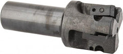APT - 1-5/8" Cut Diam, 0.65" Max Depth of Cut, 1" Shank Diam, 3-7/8" OAL, Indexable Square Shoulder End Mill - TPC 32..., TPG 32., TPU 32. Inserts, Weldon Shank, 90° Lead Angle, Series Tri-Dex - Eagle Tool & Supply