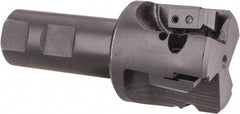 APT - 1-3/4" Cut Diam, 0.65" Max Depth of Cut, 1" Shank Diam, 3-7/8" OAL, Indexable Square Shoulder End Mill - TPC 32..., TPG 32., TPU 32. Inserts, Weldon Shank, 90° Lead Angle, Series Tri-Dex - Eagle Tool & Supply