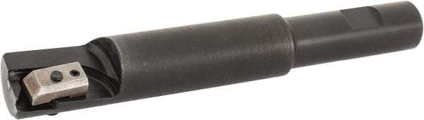 APT - 1" Cut Diam, 0.65" Max Depth of Cut, 3/4" Shank Diam, 6-1/4" OAL, Indexable Square Shoulder End Mill - TPC 32..., TPG 32., TPU 32. Inserts, Weldon Shank, 90° Lead Angle, Series Tri-Dex - Eagle Tool & Supply