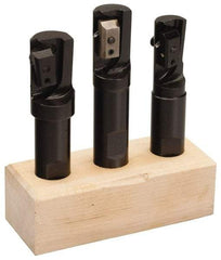 APT - 1-1/4 to 2" Cutting Diam, 3/4" Shank Diam, Indexable Tridex End Mill Set - EM Carbide Toolholder, Series Tri-Dex - Eagle Tool & Supply