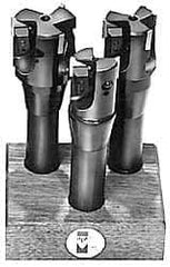 APT - 1-1/2 to 2" Cutting Diam, 1" Shank Diam, Indexable End Mill Coolant Set - EMC Carbide Toolholder, Through Coolant, Series Tri-Dex - Eagle Tool & Supply