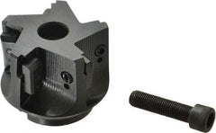 APT - 5 Inserts, 2-1/2" Cut Diam, 3/4" Arbor Diam, 2" Max Depth of Cut, Indexable Square-Shoulder Face Mill - 0/90° Lead Angle, 2" High, TPC 32..., TPG 32., TPU 32. Insert Compatibility, Series EMS - Eagle Tool & Supply