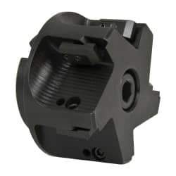 APT - 5 Inserts, 3" Cut Diam, 1" Arbor Diam, 2" Max Depth of Cut, Indexable Square-Shoulder Face Mill - 0/90° Lead Angle, 2" High, TPC 32..., TPG 32., TPU 32. Insert Compatibility, Series EMS - Eagle Tool & Supply