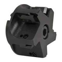 APT - 5 Inserts, 3" Cut Diam, 1" Arbor Diam, 2" Max Depth of Cut, Indexable Square-Shoulder Face Mill - 0/90° Lead Angle, 2" High, TPC 32..., TPG 32., TPU 32. Insert Compatibility, Series EMS - Eagle Tool & Supply