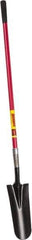 Razor-Back - 14" High x 6" Wide Tapered Steel Spade - 48" Long Fiberglass Straight Handle, Front Turned - Eagle Tool & Supply