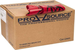 PRO-SOURCE - 10 Gal Capacity, Red, Low-Density Polyethylene, Hazardous Waste Bag - 1.2 mil Thick x 24" Wide x 24" High, Flat Pack - Eagle Tool & Supply