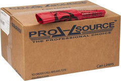 PRO-SOURCE - 35 Gal Capacity, Red, LLD, Hazardous Waste Bag - 1.2 mil Thick x 31" Wide x 43" High, Flat Pack - Eagle Tool & Supply