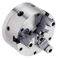 Vectrax - 3 Jaws, 6" Diam, Self Centering Manual Lathe Chuck - Includes Back Plate - Eagle Tool & Supply