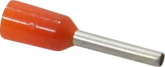 ACI - 22 AWG, Partially Insulated, Crimp Electrical Wire Ferrule - 8mm Long x 1.3mm Diameter Pin, 14mm Overall Length - Eagle Tool & Supply