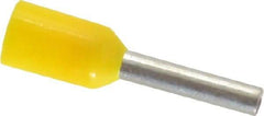 ACI - 18 AWG, Partially Insulated, Crimp Electrical Wire Ferrule - 8mm Long x 1.7mm Diameter Pin, 14.4mm Overall Length - Eagle Tool & Supply